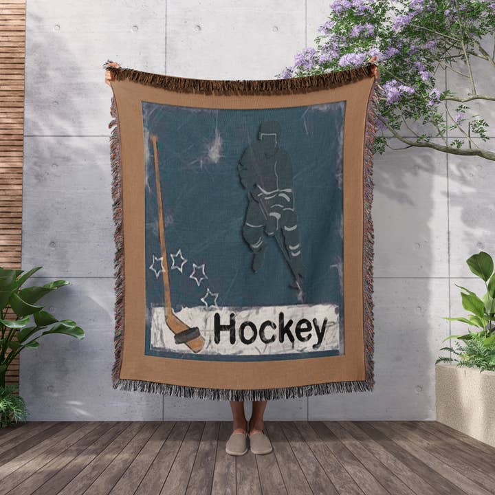 3dRose – Manta para sofá por atacado – 3dRose, Jogador de Hóquei, Manta2
