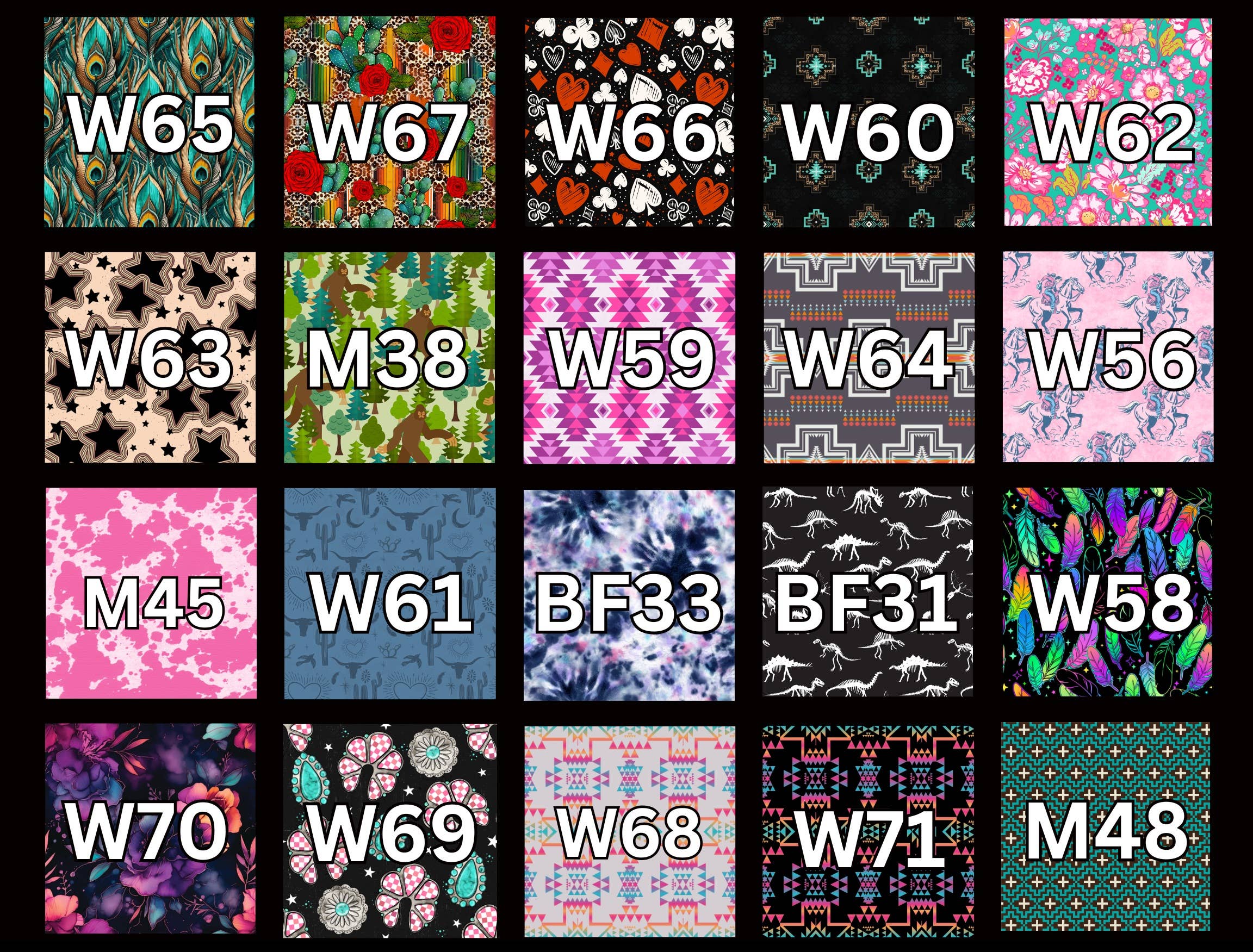 WhinneyWear - Wholesale Horse Conditioner/Grooming Aid - Cinch Sets - Pick Your Pattern4