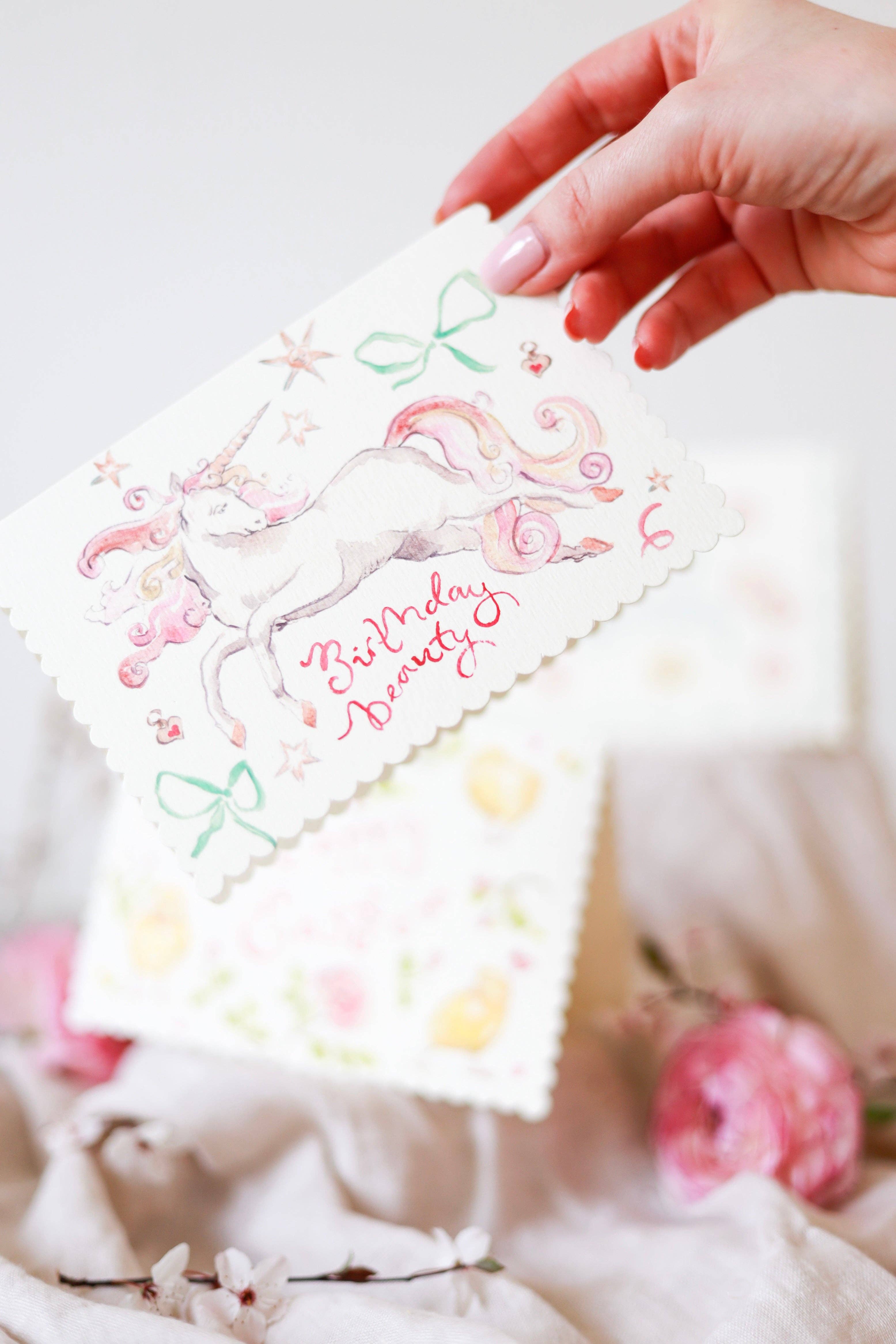 Sophie Amelia Creates - Vente Cartes d'anniversaire - Birthday Beauty - carte à bord festonné1