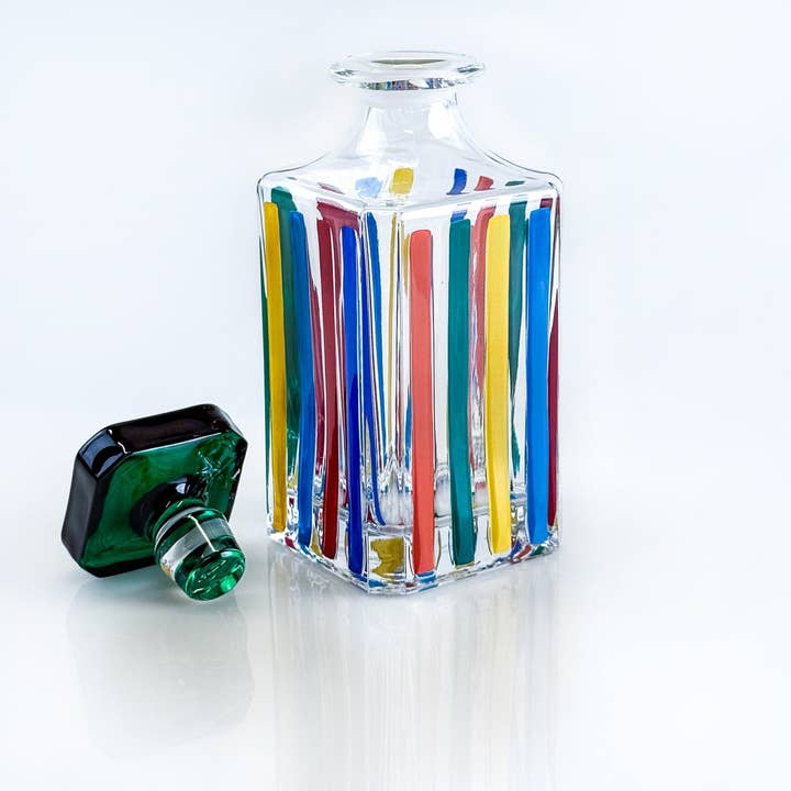 Italiaanse Kristallen Tijdloze Karaf - Meerkeurig Opaal Glas voor wholesale door Via Graceffo