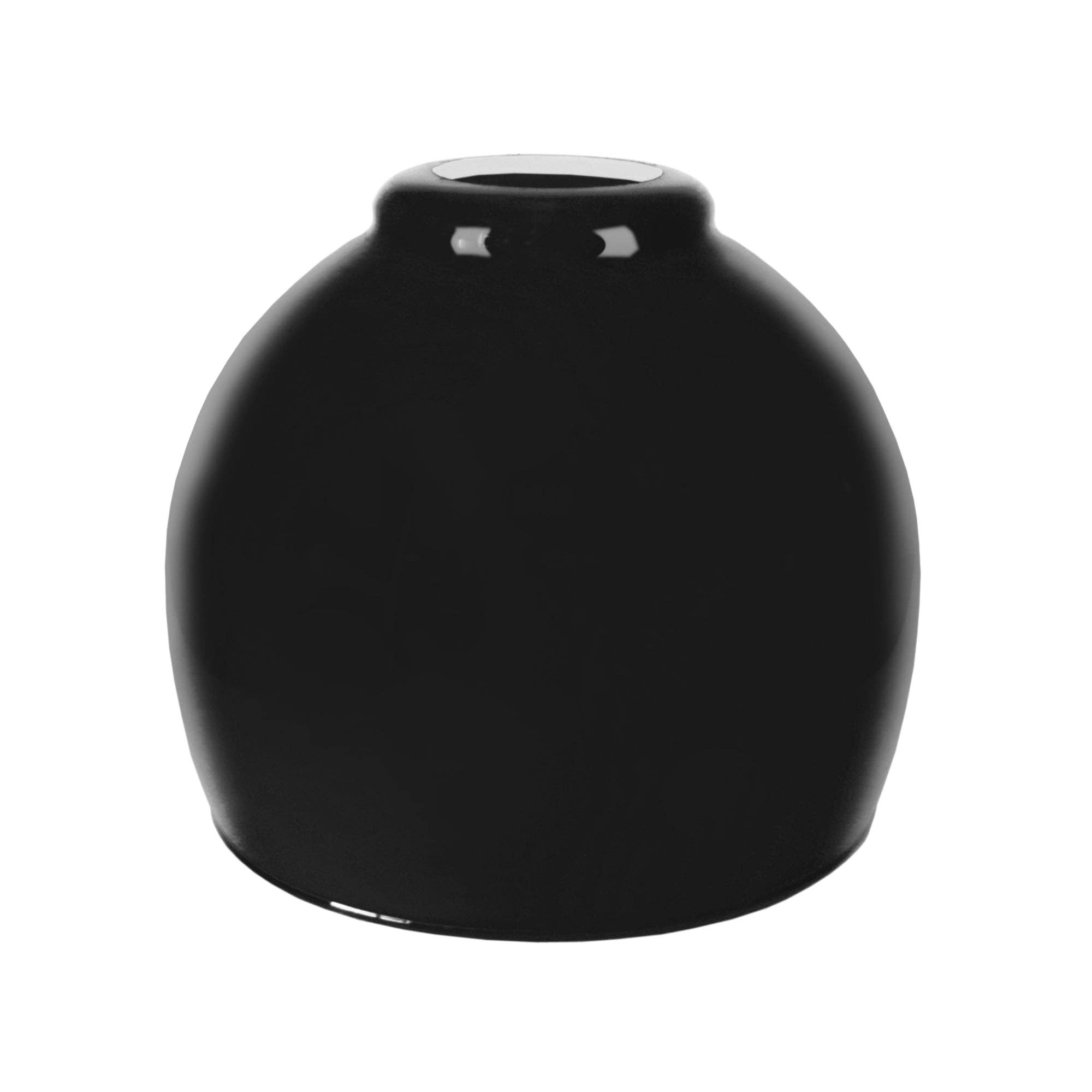 Tosel Shop - Wholesale Lamp Shade - CYPRESS - Black Glass Curved Lampshade