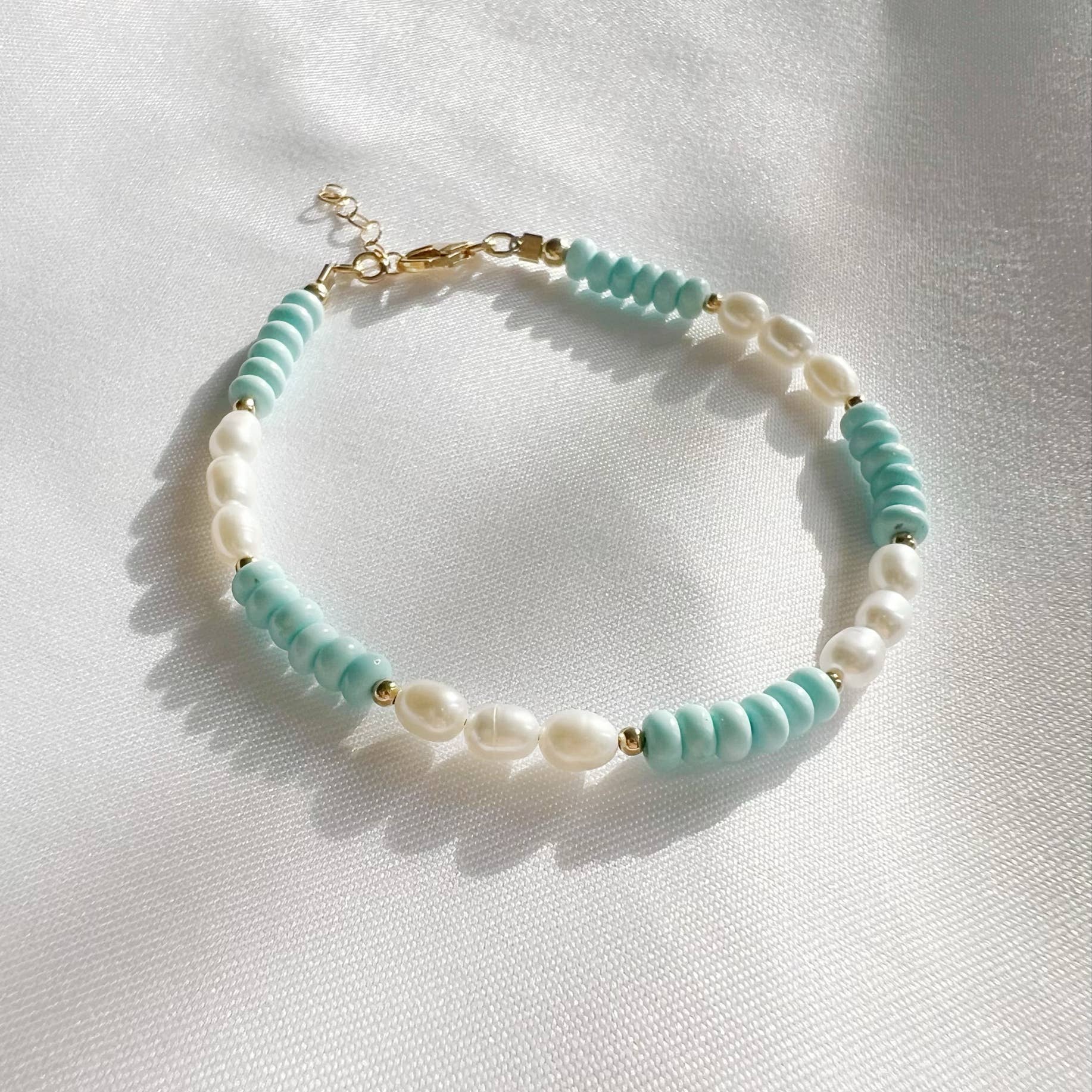 True by Kristy Jewelry - Wholesale Beaded Bracelet - East Coast Turquoise Pearl Beaded Gold Filled Bracelet2
