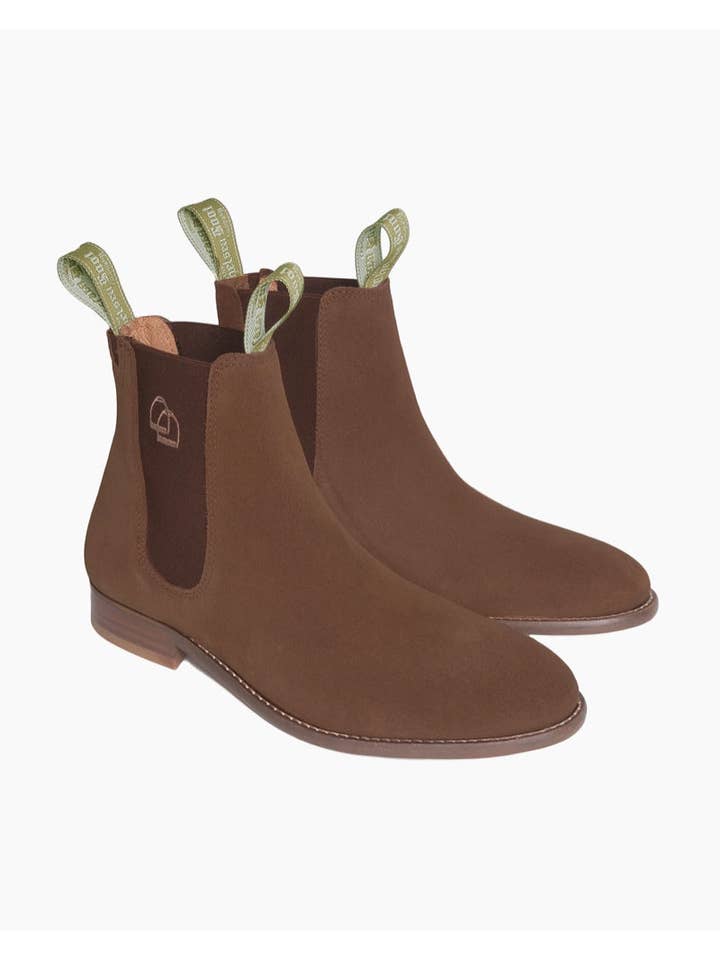 Tan Lt Brown Women's Suede Chelsea Boot for wholesale on Faire1