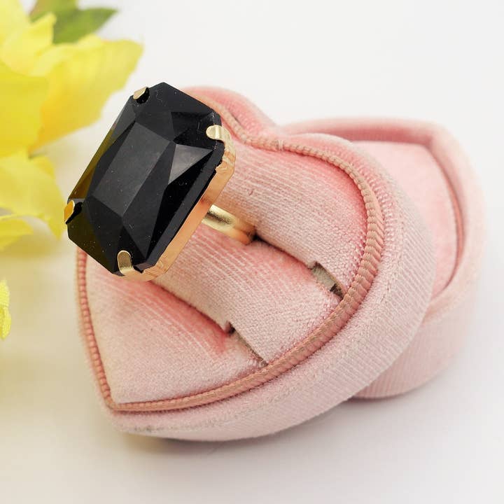 NERO BASE GOLD MARGOT BLACK SET - con pietre sfaccettate - LUCE COLLECTION for wholesale on Faire4