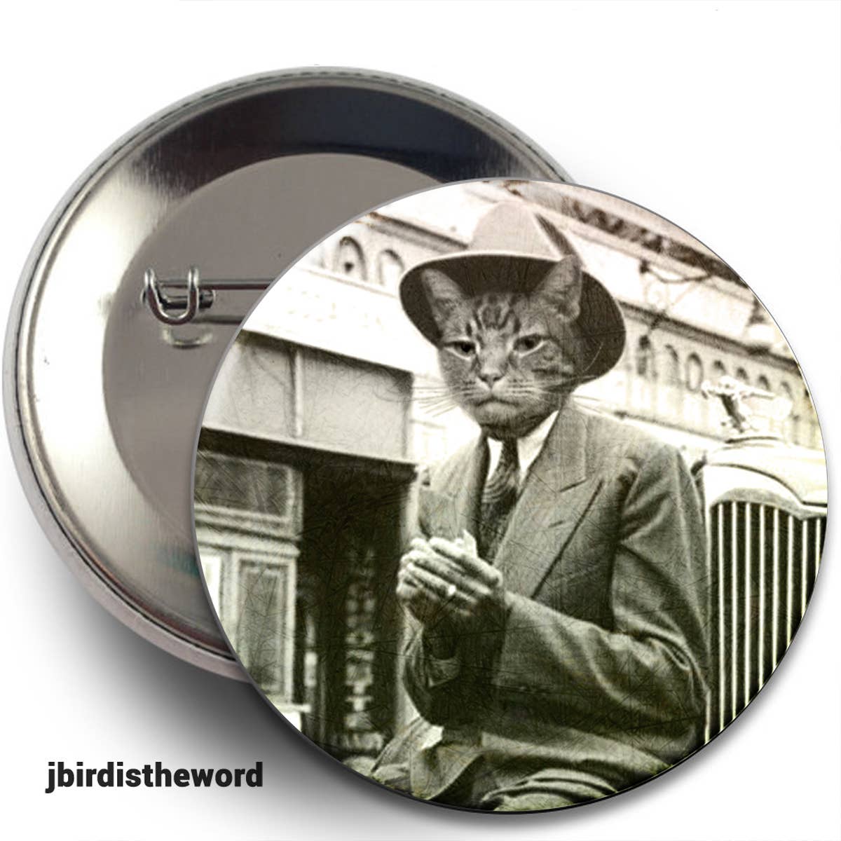 The Wild Oddisorium - Vente Épinglettes/boutons - Boutons de chat, épingles, badges, points de vente, chats drôles dans les vêtements, mignon7