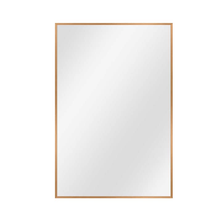 36" Gold Aluminum Framed Accent Mirror for wholesale by HomeRoots