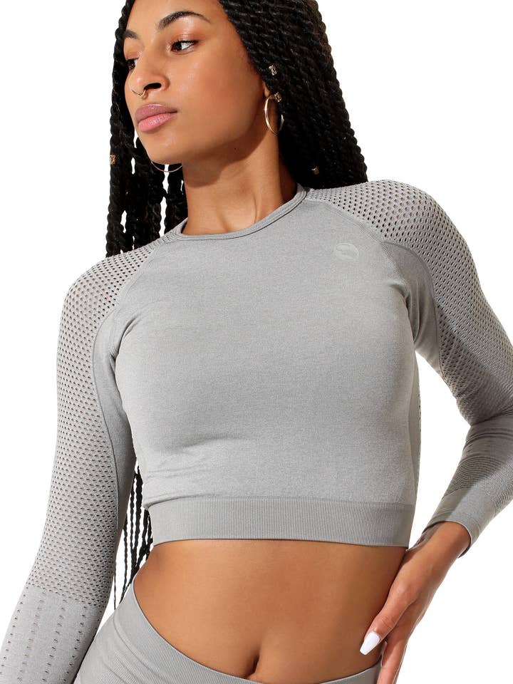 Stark Soul seamless crop-top long sleeve for wholesale by Stark Soul