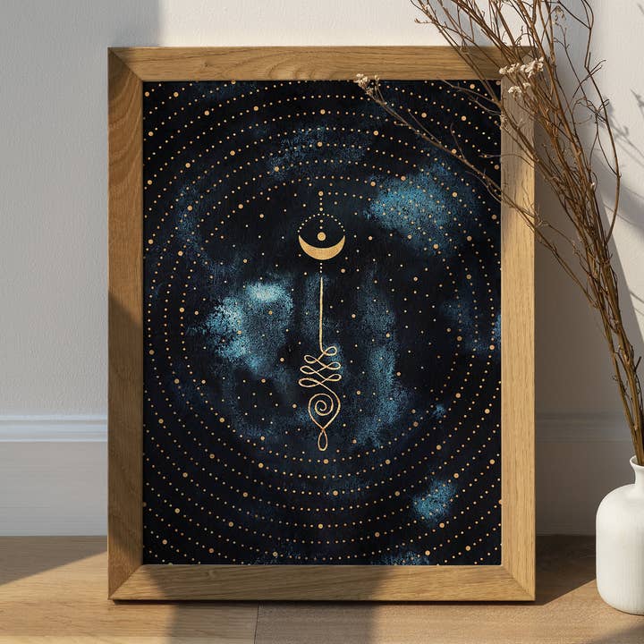 Witchy Art Print - Unalome Symbol Print - Celestial Decor for wholesale by The Flow Design