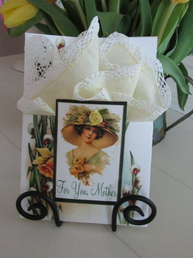 For You Mother Keepsake Hankie Card for wholesale by MOMENTS IN THYME