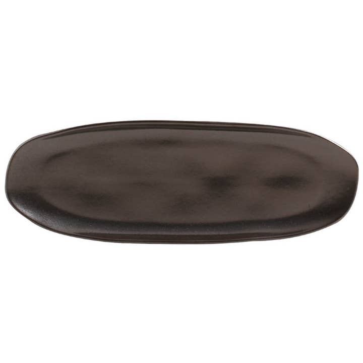 Plato ovalado poco profundo, grande, 14.17 x 5.12 pulgadas Metallica para venta al por mayor de Porto Brasil