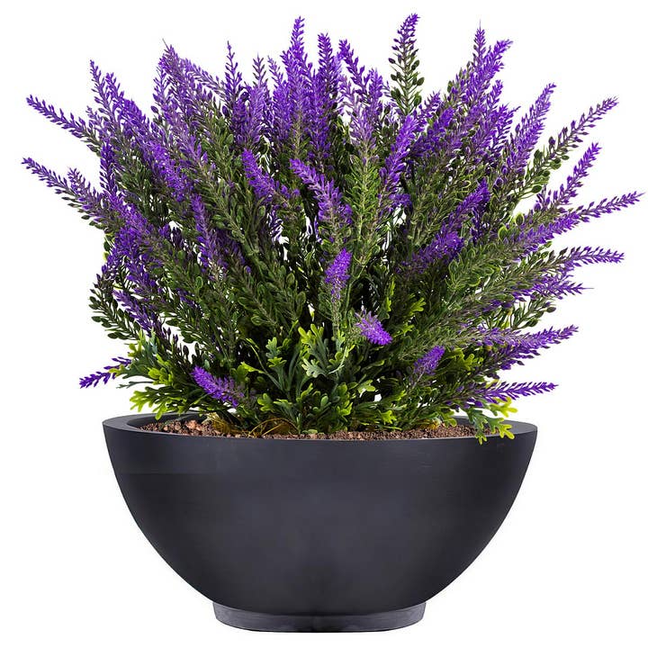 IDEALIST Dish Style Smooth Bowl Outdoor Planter for wholesale by Idealist Lite Fibrestone Planters