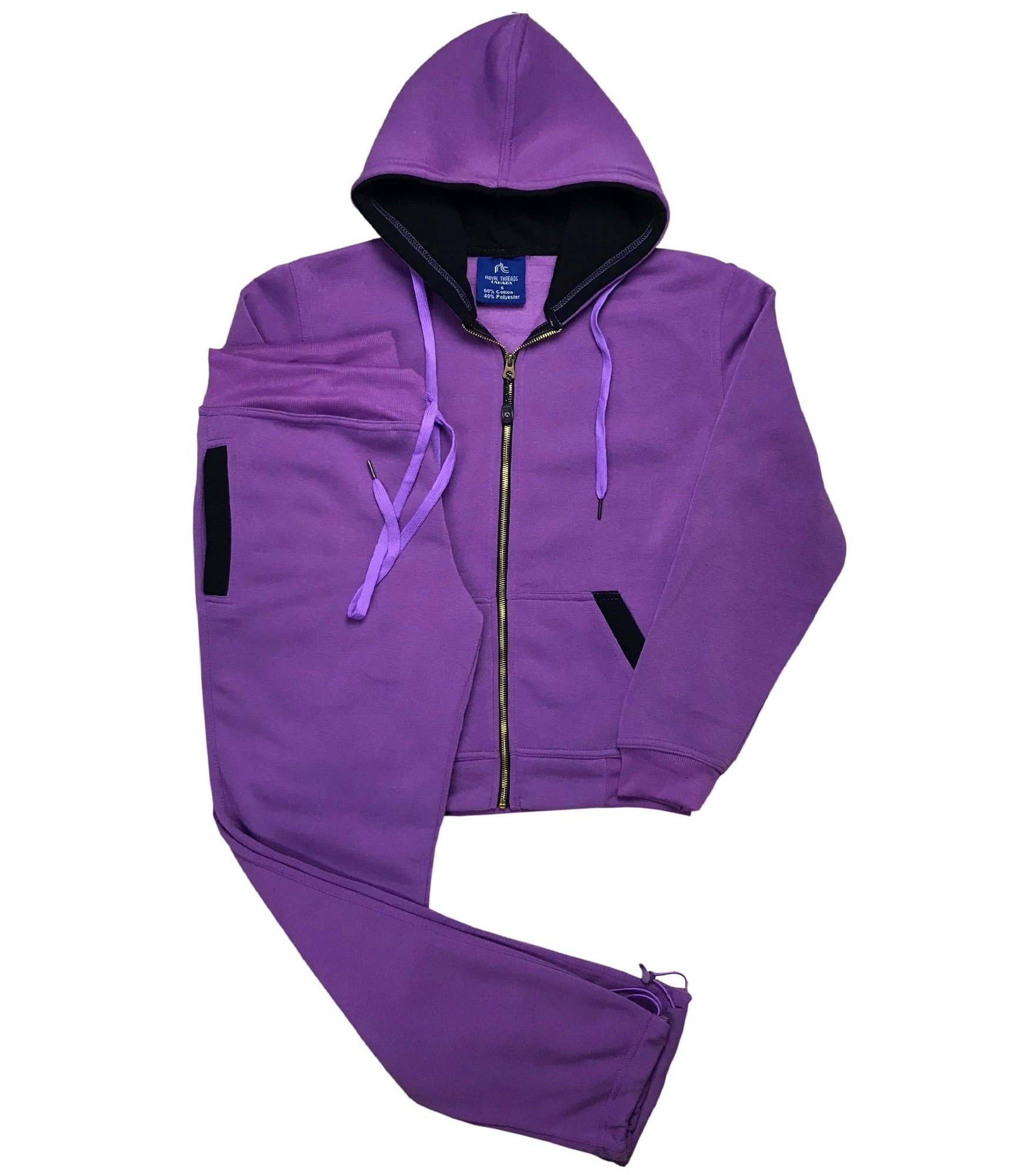 Royal Threads - Wholesale Activewear set – Women′s - Women’s Blossoms Jogging Sweat Jacket Sweatpants outfit4