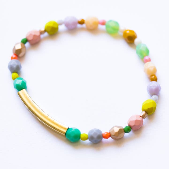 Pastel Mixed Bead Bracelet for wholesale by Nest Pretty Things