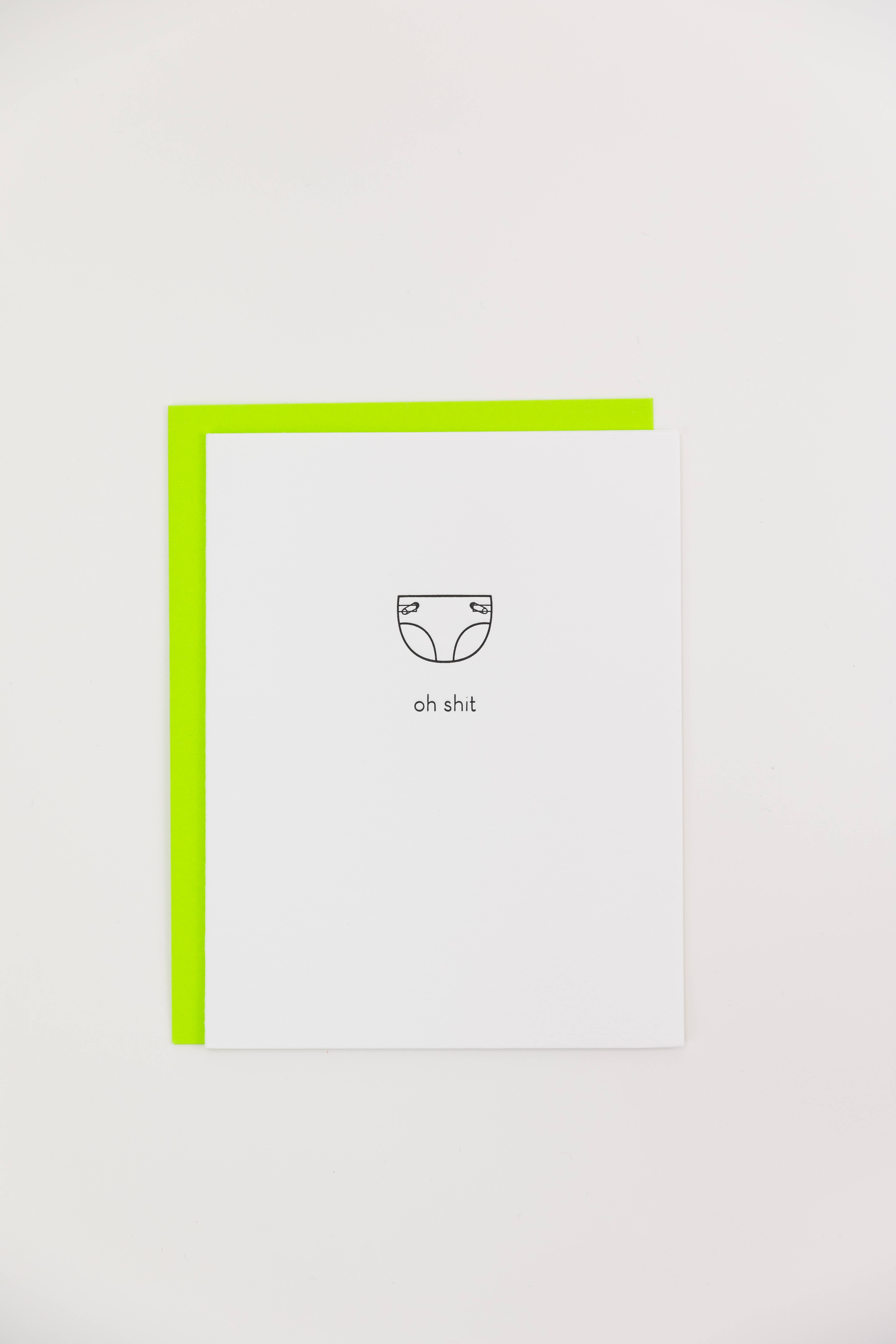 Chez Gagné - Vente Cartes bébé - Oh Merde Couches - Nouveaux Parents | Nouveaux Grands-Parents - Carte Drôle4