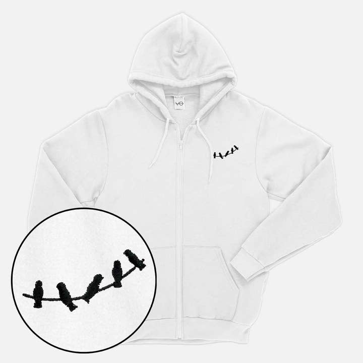 Gathering Embroidered Zip Up Hoodie (Unisex) for wholesale by VO
