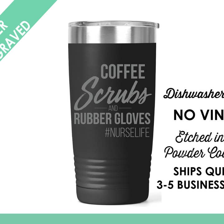 Kaffee, Scrubs... Spruch Polar Camel Tumbler für den Großhandel von Northern Country Girl Designs, LLC