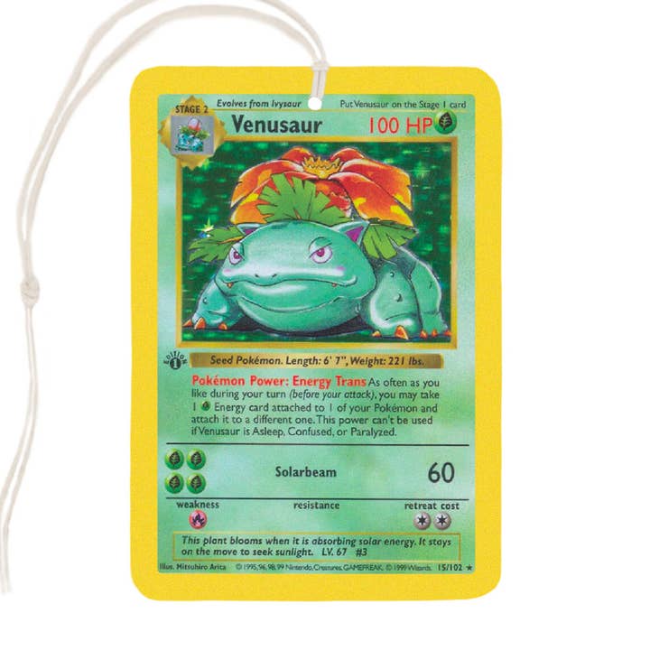 Désodorisant carte Pokémon Venusaur pour la vente par Lucky Mfg. Co.