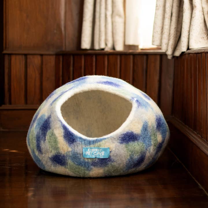 Cueva para gatos Europa Hue, 100% lana, afieltrada en húmedo, hecha a mano para venta al por mayor de Everest Pet Supply & Gifts