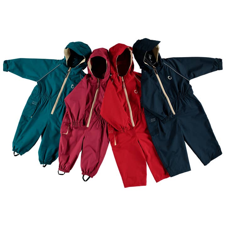 Hippychick – wholesale Rain suit – Kids – HC Waterproof All In One Fiesta Red 12-18 Months5