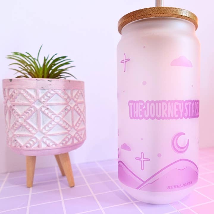 RebelJones - Wholesale Insulated Mug/Tumbler - The Journey Starts Now frosted tumbler