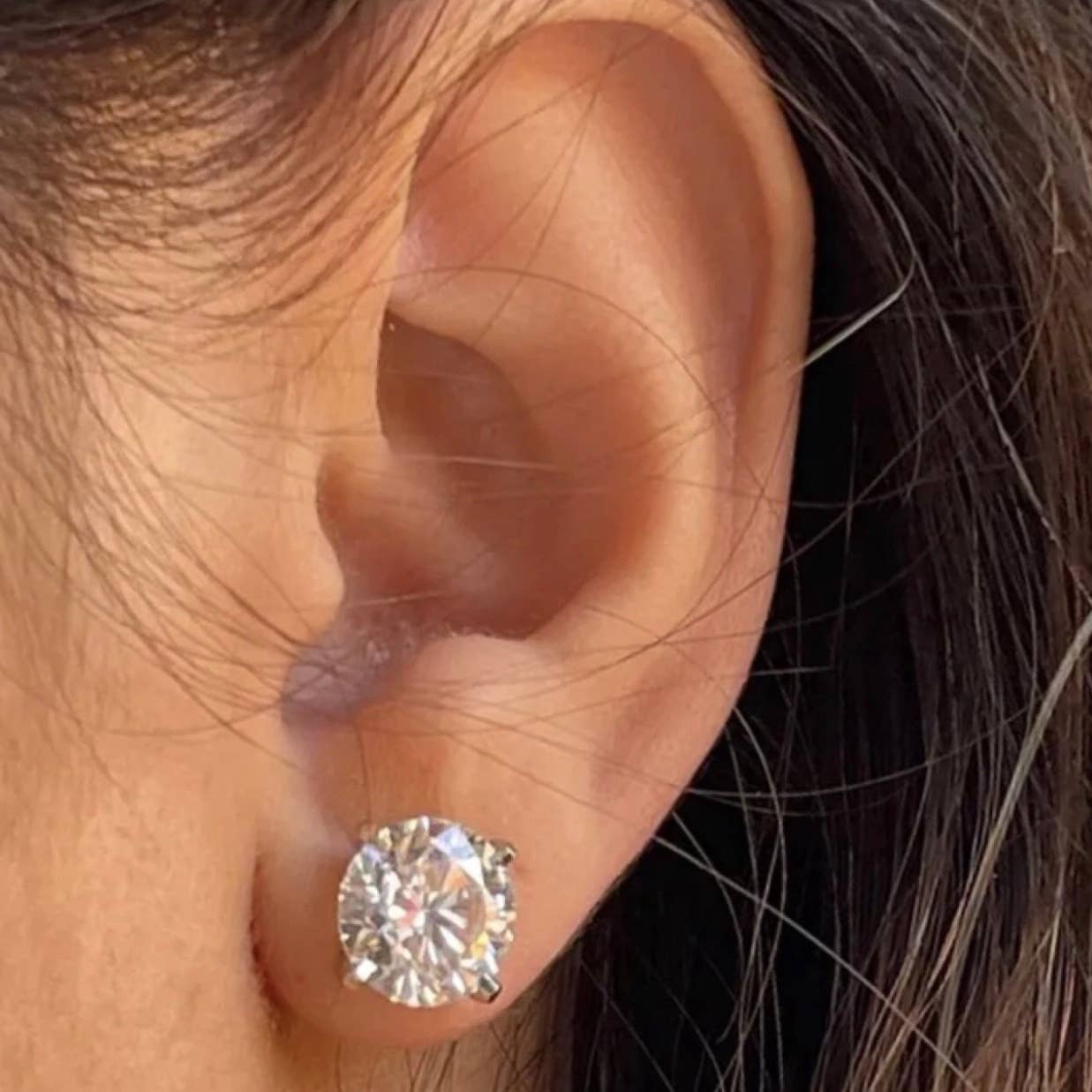 Lifetime Jewelers - Wholesale Stud/Post Earrings - 2 Ct Solitaire Round Lab Diamond Stud Earrings 14k Gold3