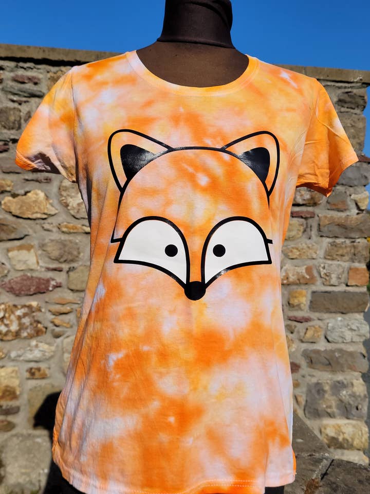 Unique Fox Face Hand-Dyed Tie Dye Shirt for Animal Lovers for wholesale by VeEco Gifts
