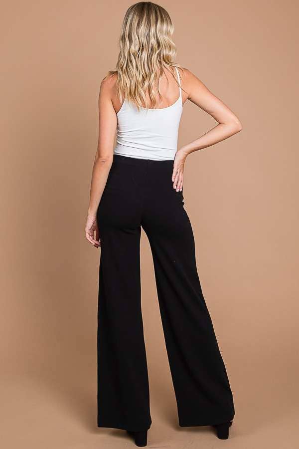 Culture Code – Engroshandel Bukser - Dame – CJP1810 - HØJTALJEDE BUKSER MED SLIDS FORAN2