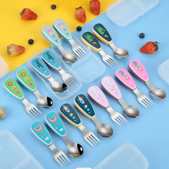 Mum Made Yum - Wholesale Flatware set – Kids & Baby - Spoon & Fork Kids Cutlery Set - Unicorn1