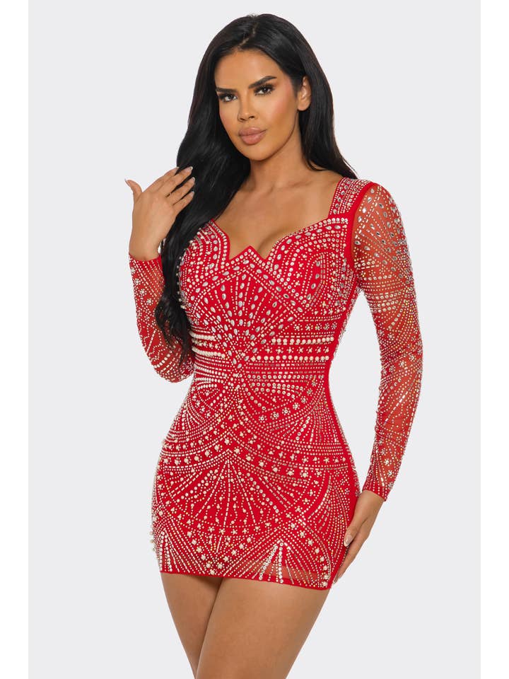 BANJUL - Wholesale Dress - Women's - BCCDS72256 & WIDE-STRAP RHINESTONE MINI DRESS8