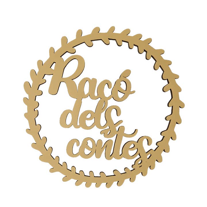 Fustik - Wholesale Wall Accent - Wooden sign "Racó dels contes"1