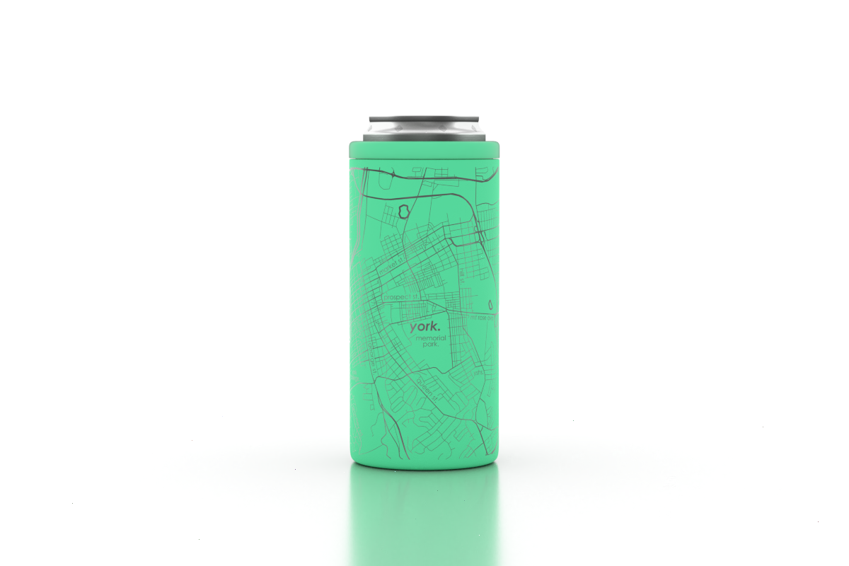Well Told - Wholesale Drink Huggers & Koozies - CUSTOM ETCHED - U.S. City / Town Map - Slim Can Cooler -12oz2