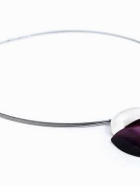 Lila Galalite Lens Hängsmycke för wholesale av GALERIE WENGE