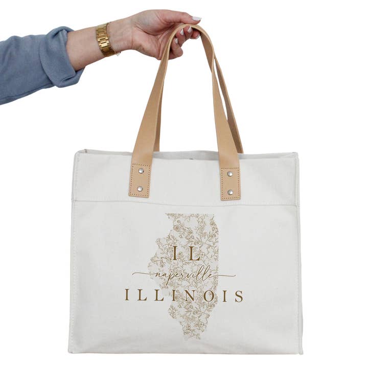 Porter Lane Home - Wholesale Tote bag – Women's - Vintage Floral State Custom Market Tote