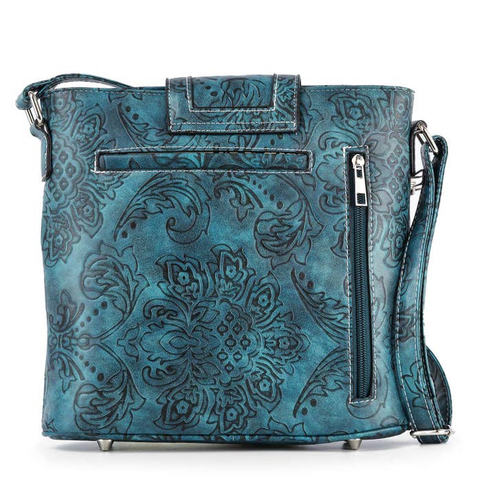 Handbag Express - Wholesale Crossbody Bag - Women's - Western Design Decorative Buckle Crossbody Sling