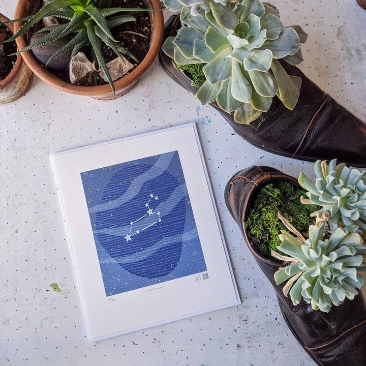 "Stars Of Leo" Fine Art Limited Edition Serigraph for wholesale by Midnight Oil Studio & Workshop