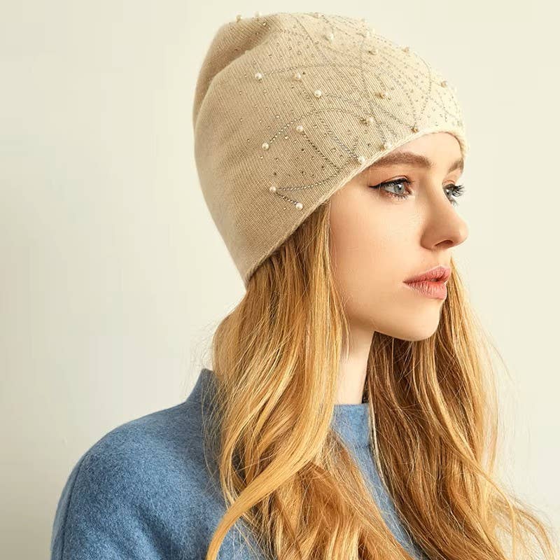The Pathz - Hats, Bags & Lifestyle - Wholesale Beanie - Women's - Sparkling Beads & Jewel Beanie1