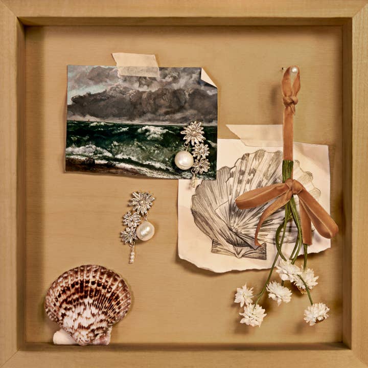 REMOVED BRAND - Wholesale Stud/Post Earrings - Aster Drop Earrings Silver2