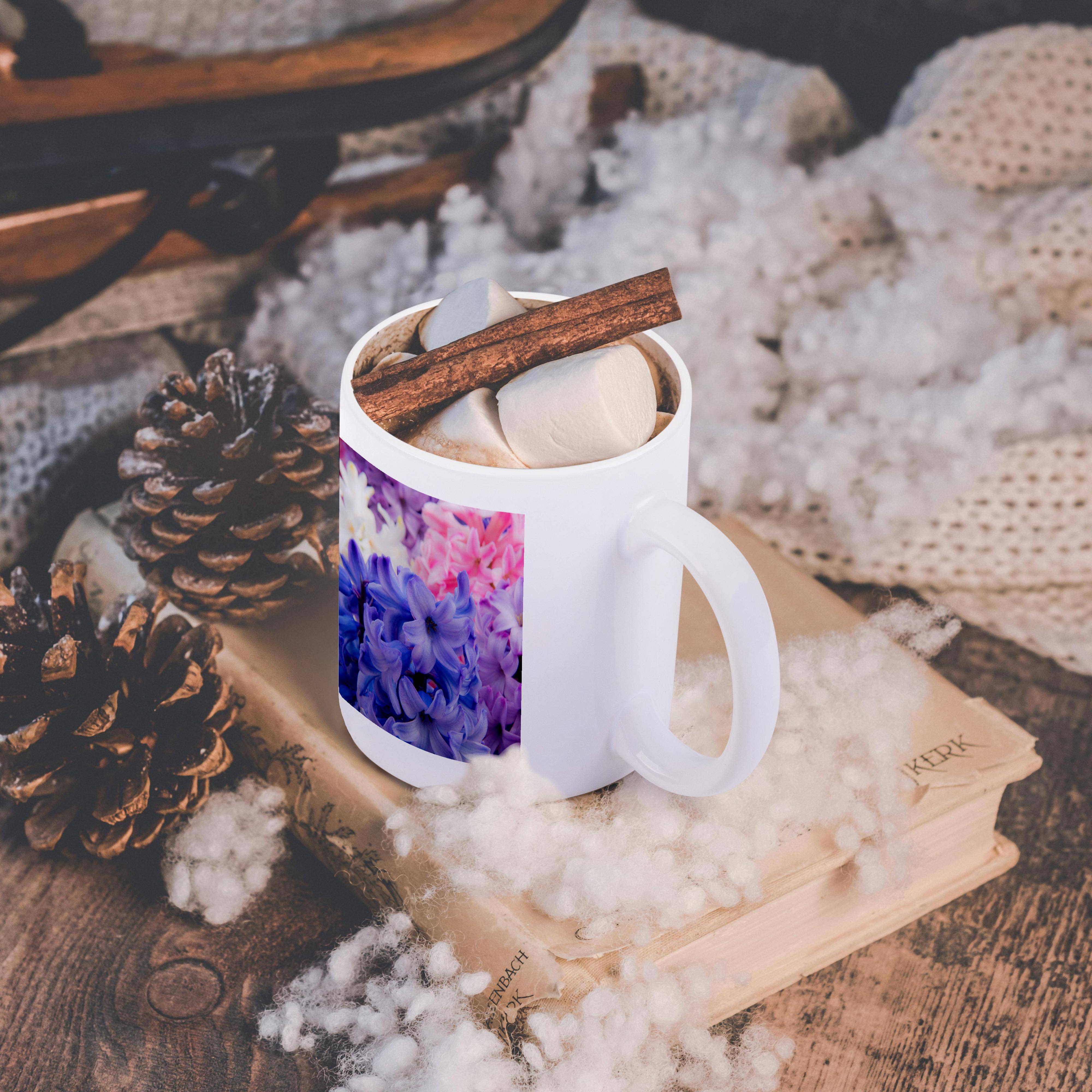 3dRose – Engroshandel Kaffekrus – 3dRose, Holland, Lisse, Keukenhof-haverne. Nærbillede af hyacintplante., Krus11