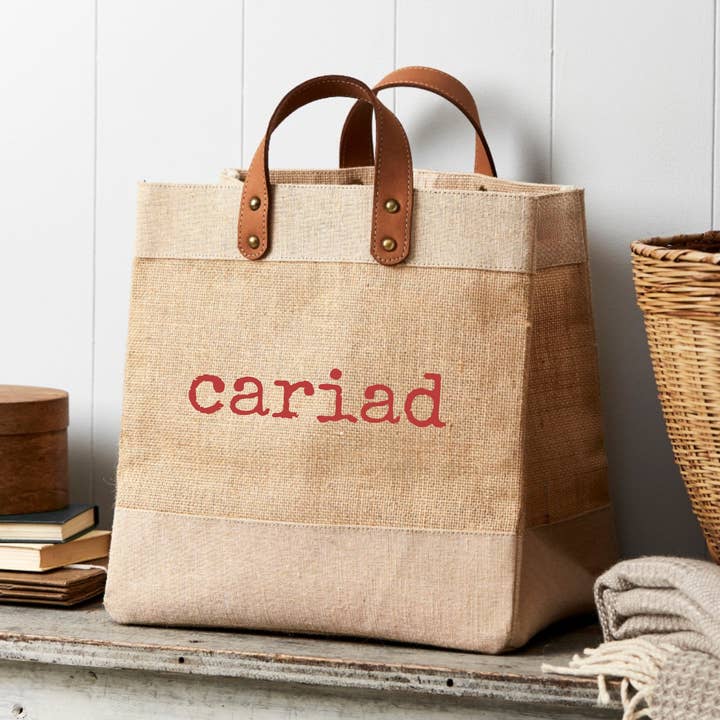 Cariad Studio Tote - Natural Jute for wholesale by Tillyanna