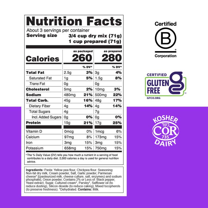 Chickapea - Wholesale Pasta - One Pot Creamy Garlic (6 pack)2