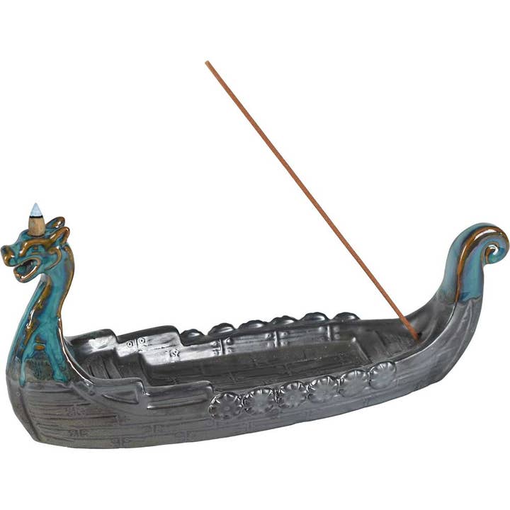 Kheops International – wholesale Incense holder – Ceramic Incense Holder - Viking Ship