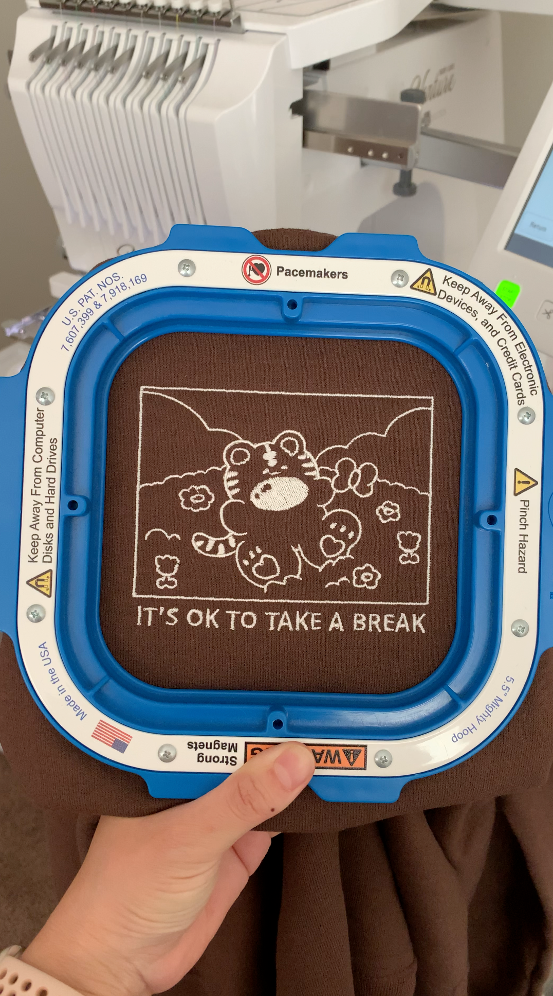 Brown It’s OK to Take a Break – Lightweight Embroidered Sweatshirt for wholesale on Faire1