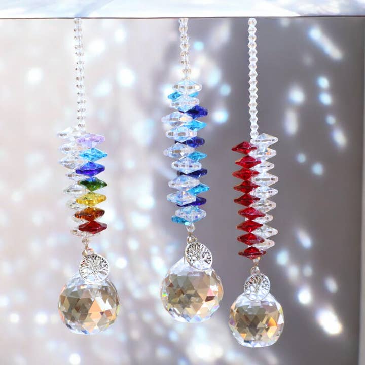 Decor N Beyond - Wholesale Suncatcher - Octagon Crystal Ball Life Tree Suncatcher