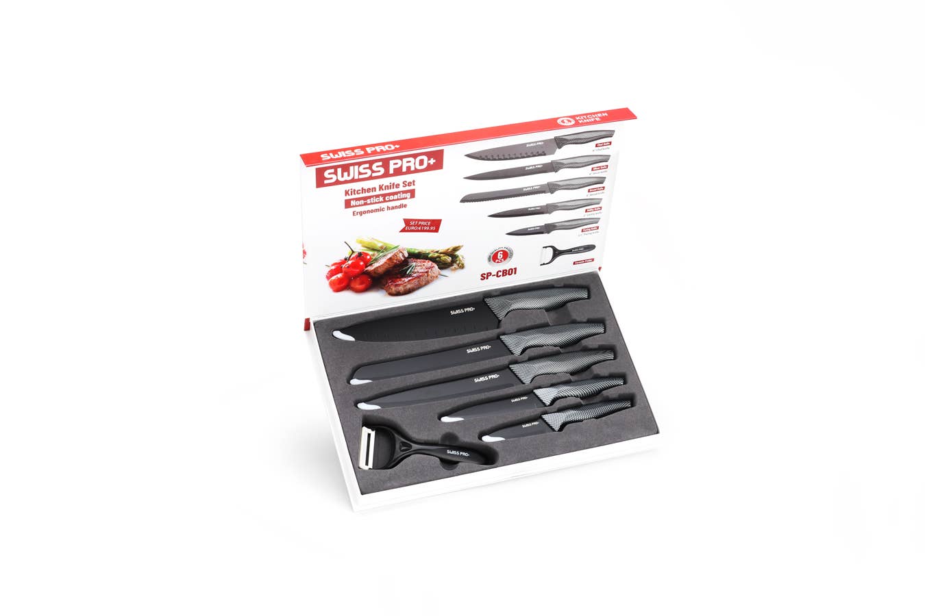 Swiss Pro+ - Wholesale Knife Set - 6 PCS Kitchen Knife set Carbon7