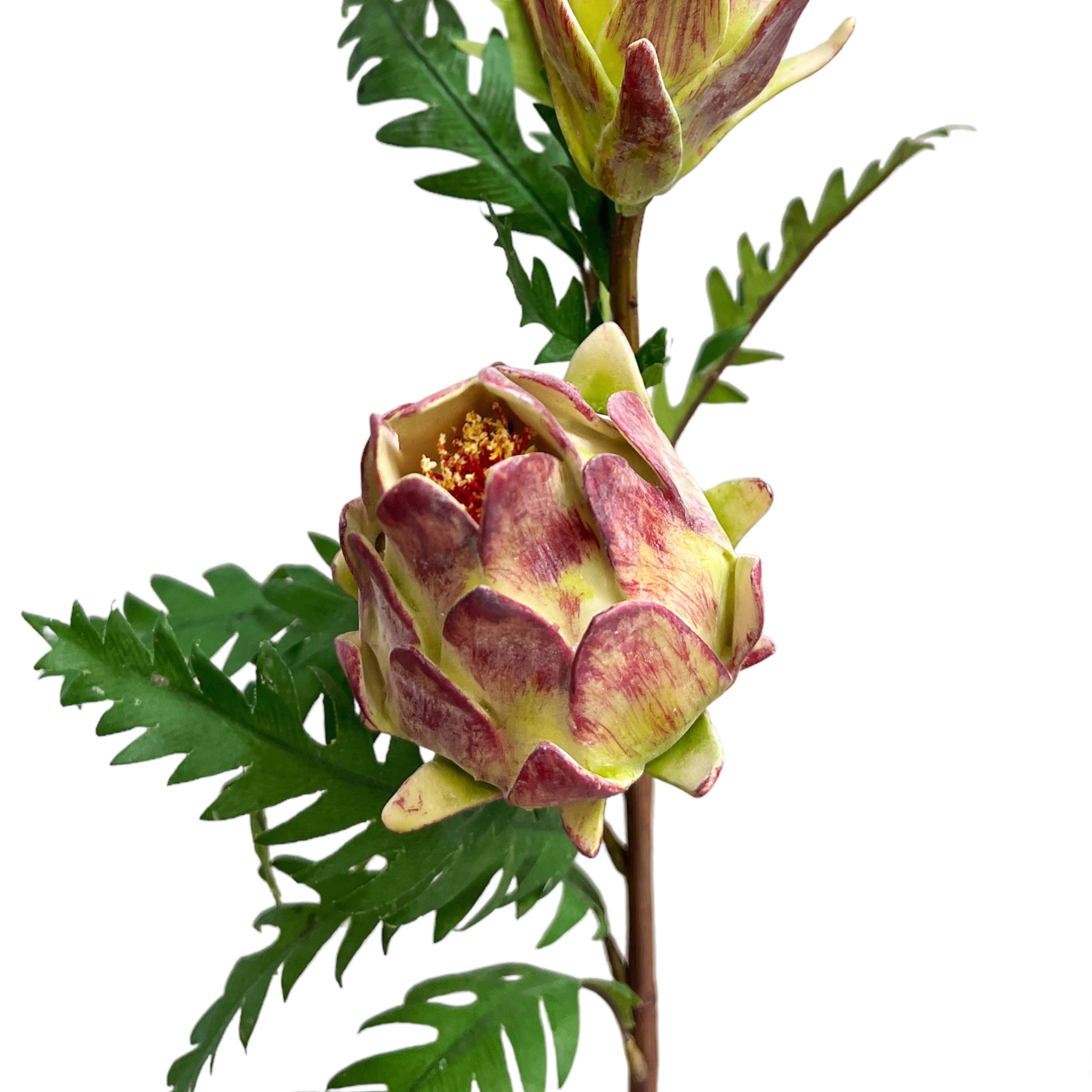 Sun Decorer - Wholesale Artificial Flowers - Artificial Globe Artichoke Stems, Set of 2, 32in tall2