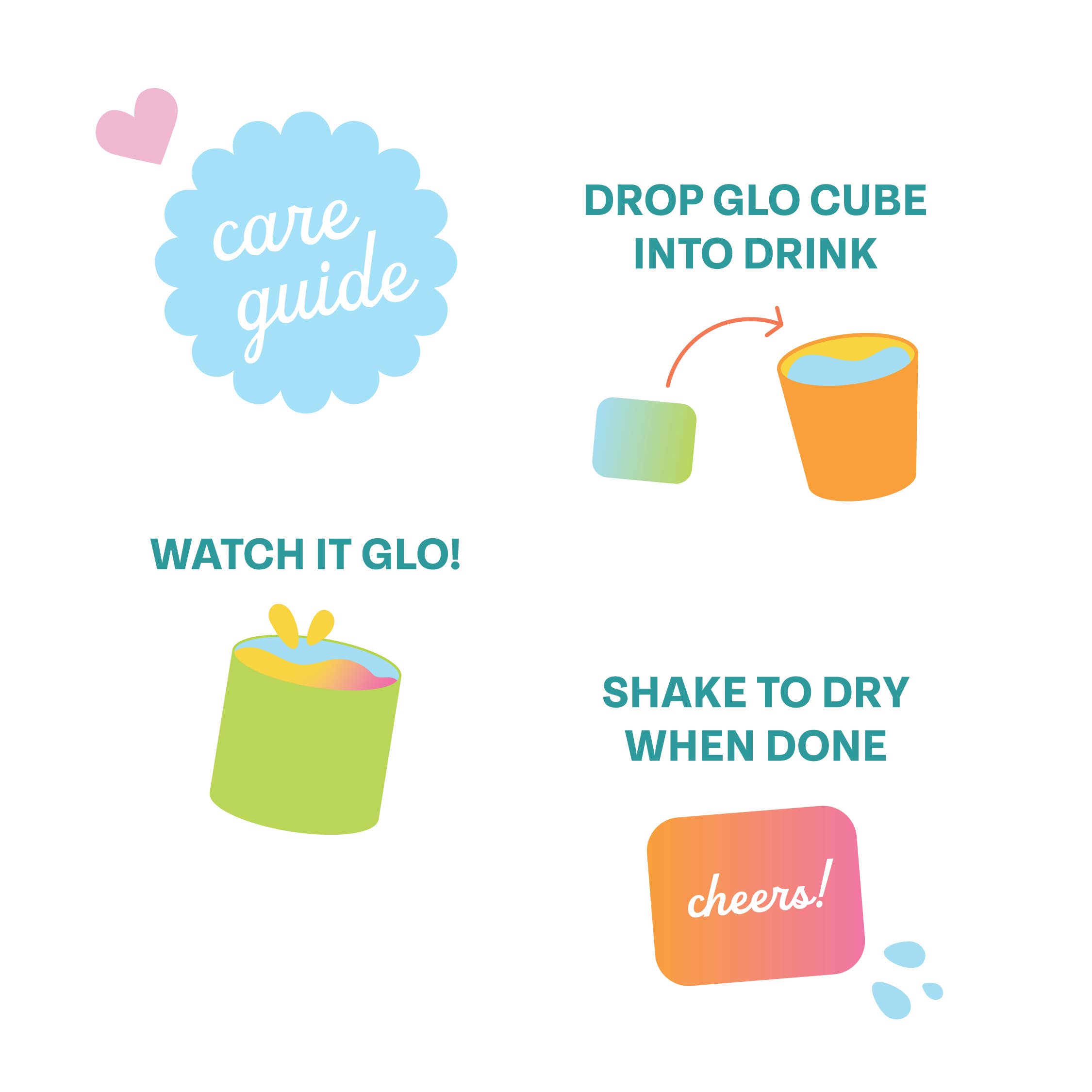 Glo Pals - Wholesale Bar Tool - Glo Cubes Multicolored 4-Pack1