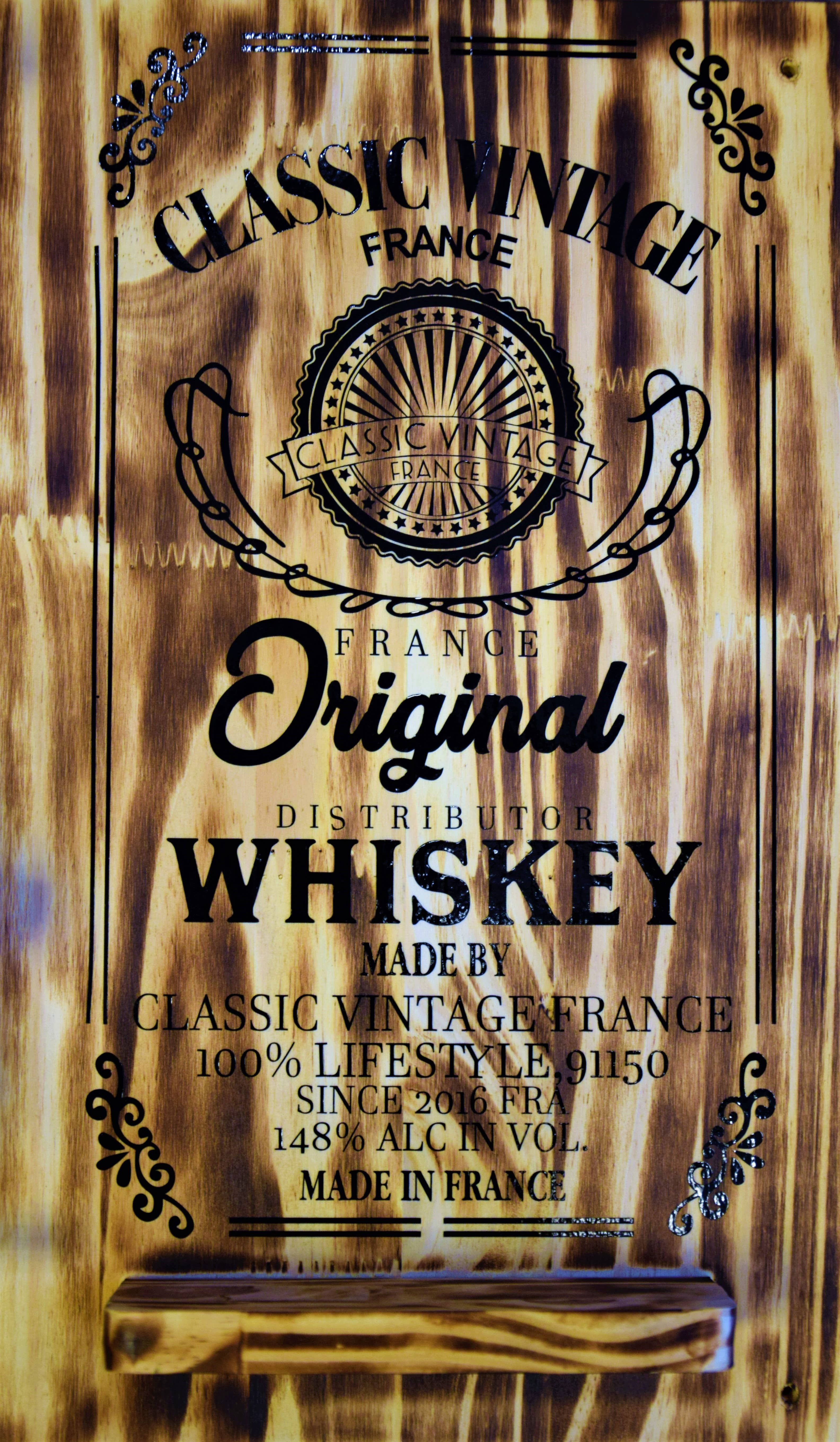 Classic vintage france - Vendita all'ingrosso Dispenser di bevande - Dispenser quadrato per bevande affumicato con portabicchieri doppio1