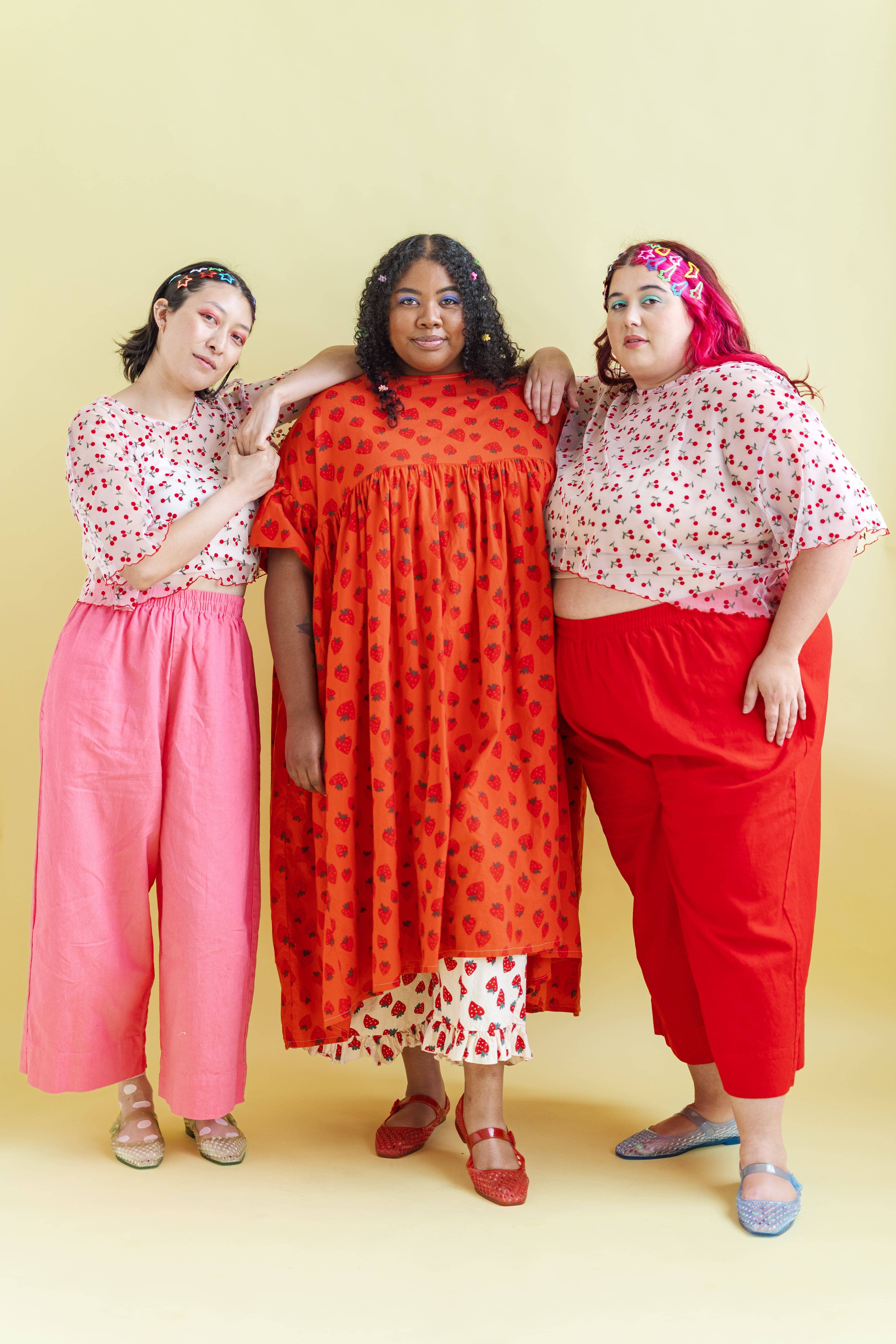 Nettle Studios - Wholesale Pants - Women's - Size Inclusive Plus Size Wide Leg Pant Bubblegum Pink Linen22