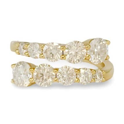 Anillo de Moissanita YG Comet Wrap para venta al por mayor de El&Elle