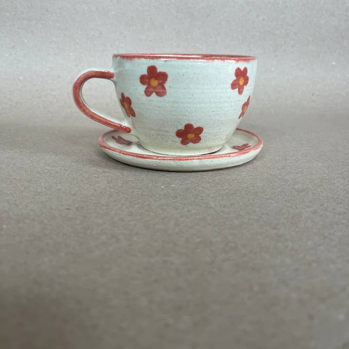 Ninth House Goods – Großhandel Teeservice – Blush Floral Tee-/Cappuccino-Set4